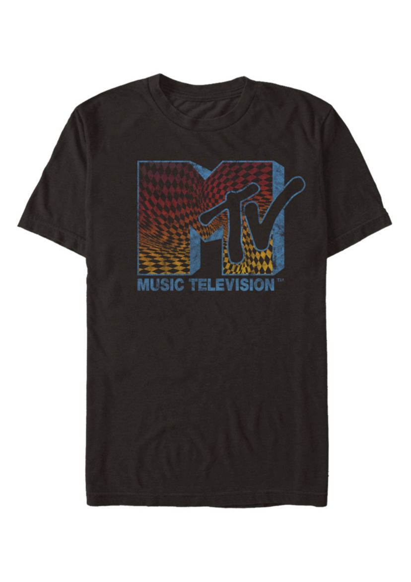 Checker Grunge Graphic T-Shirt