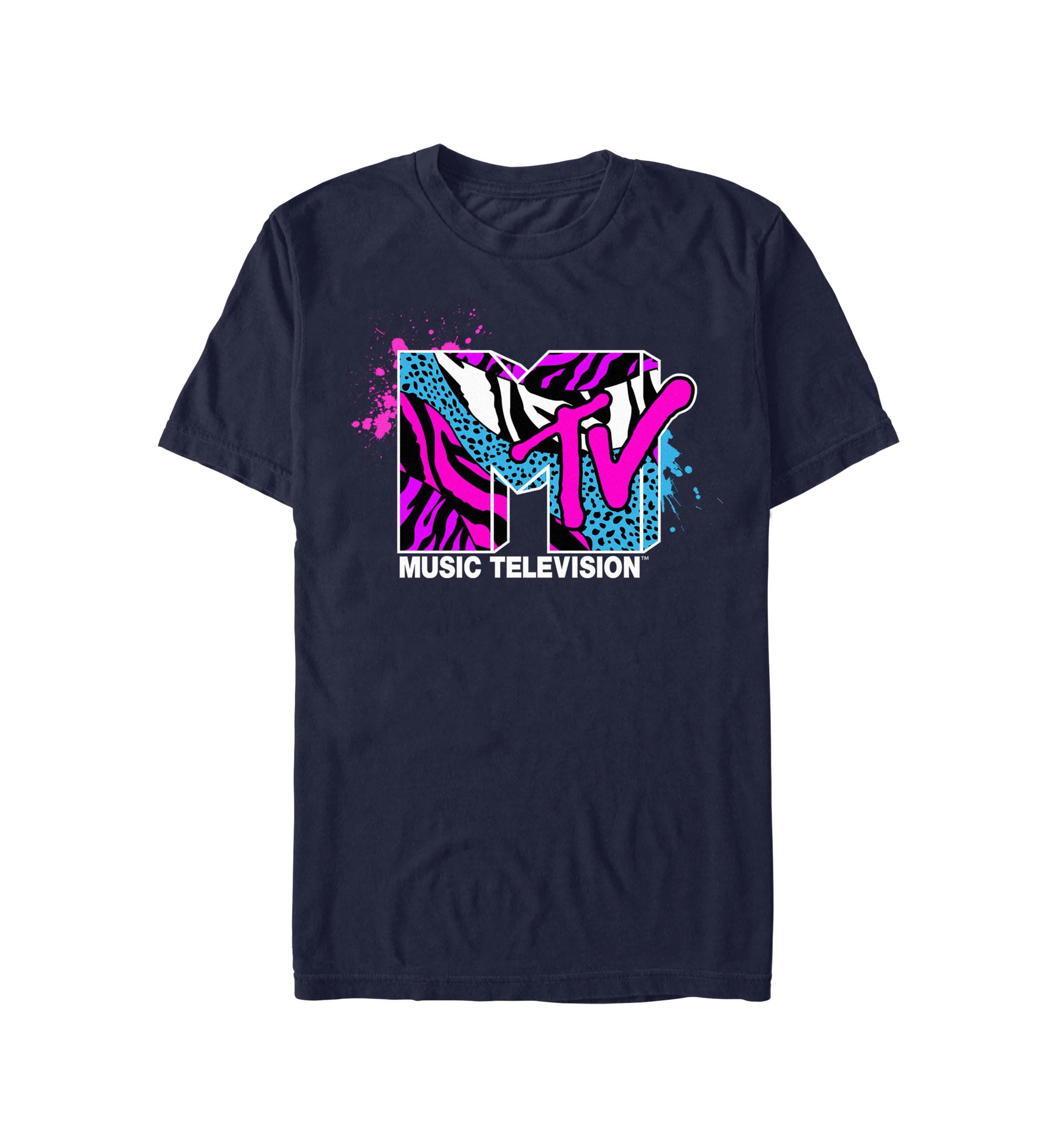 MTV Zebra Splatter Graphic T-Shirt