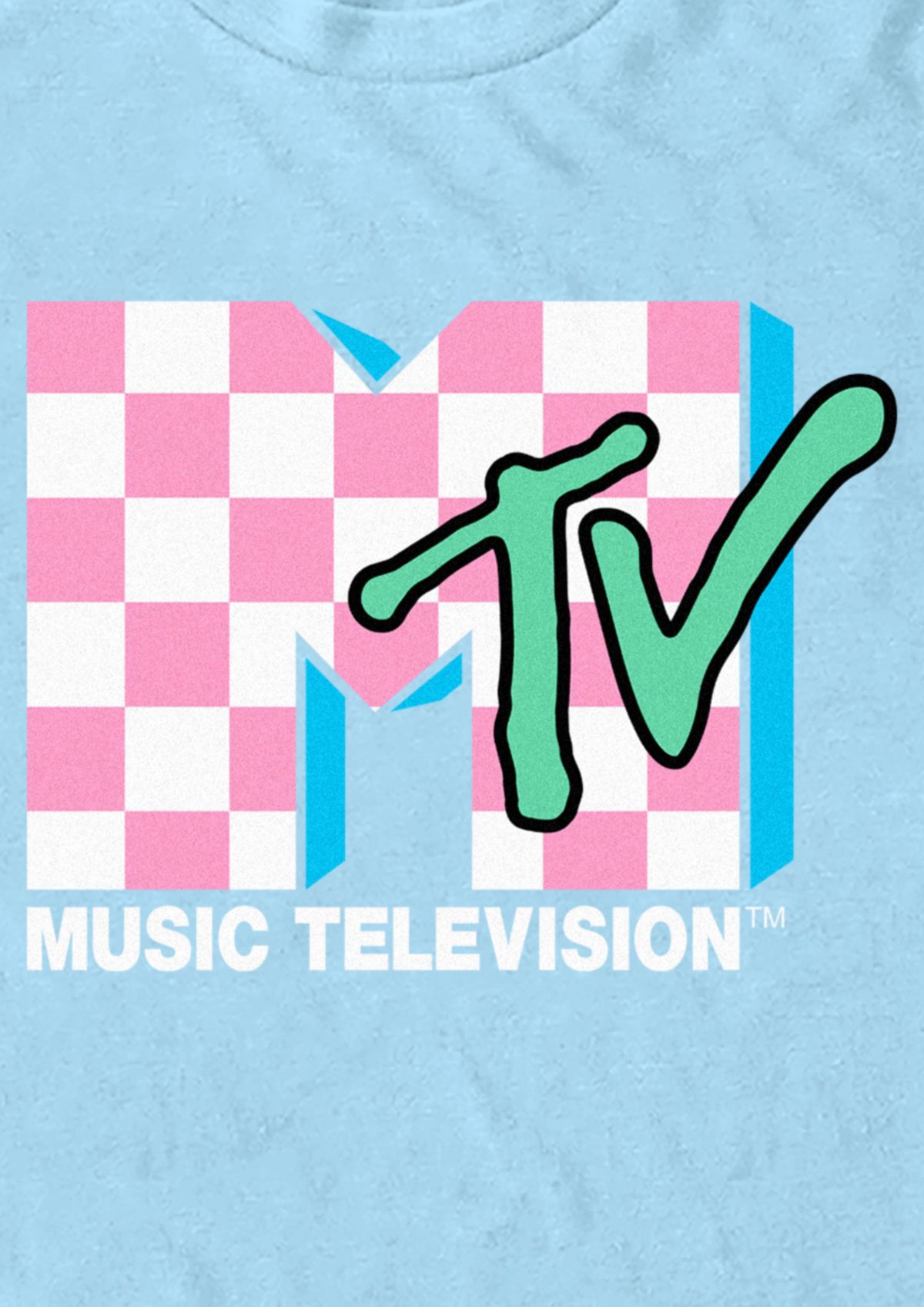 MTV Checkered Graphic T-Shirt