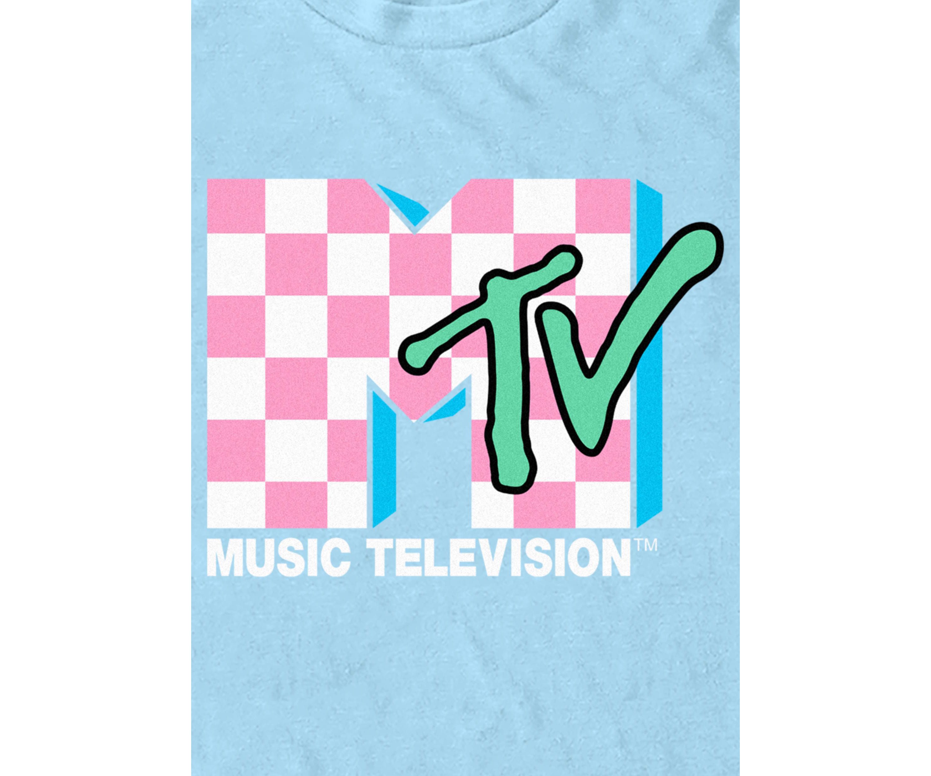 MTV Checkered Graphic T-Shirt