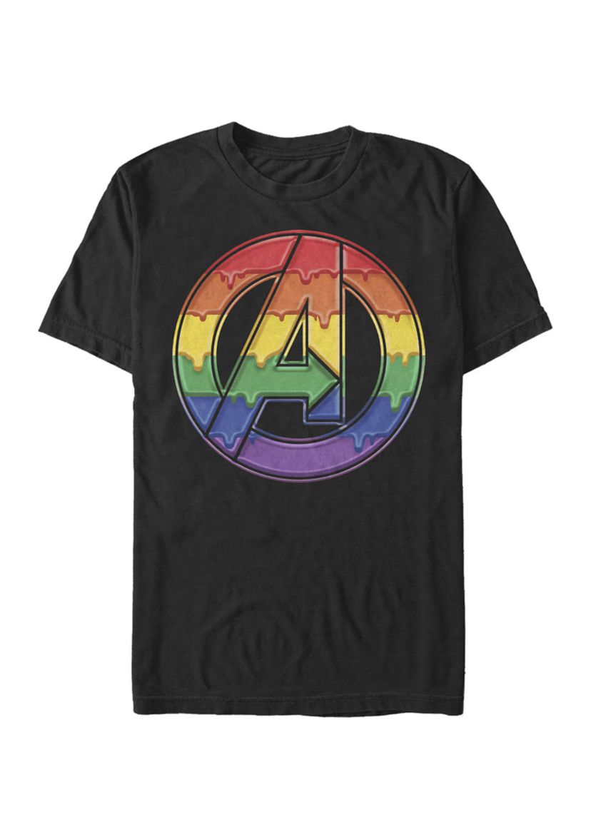 Avengers Dripping Rainbow Logo T-Shirt
