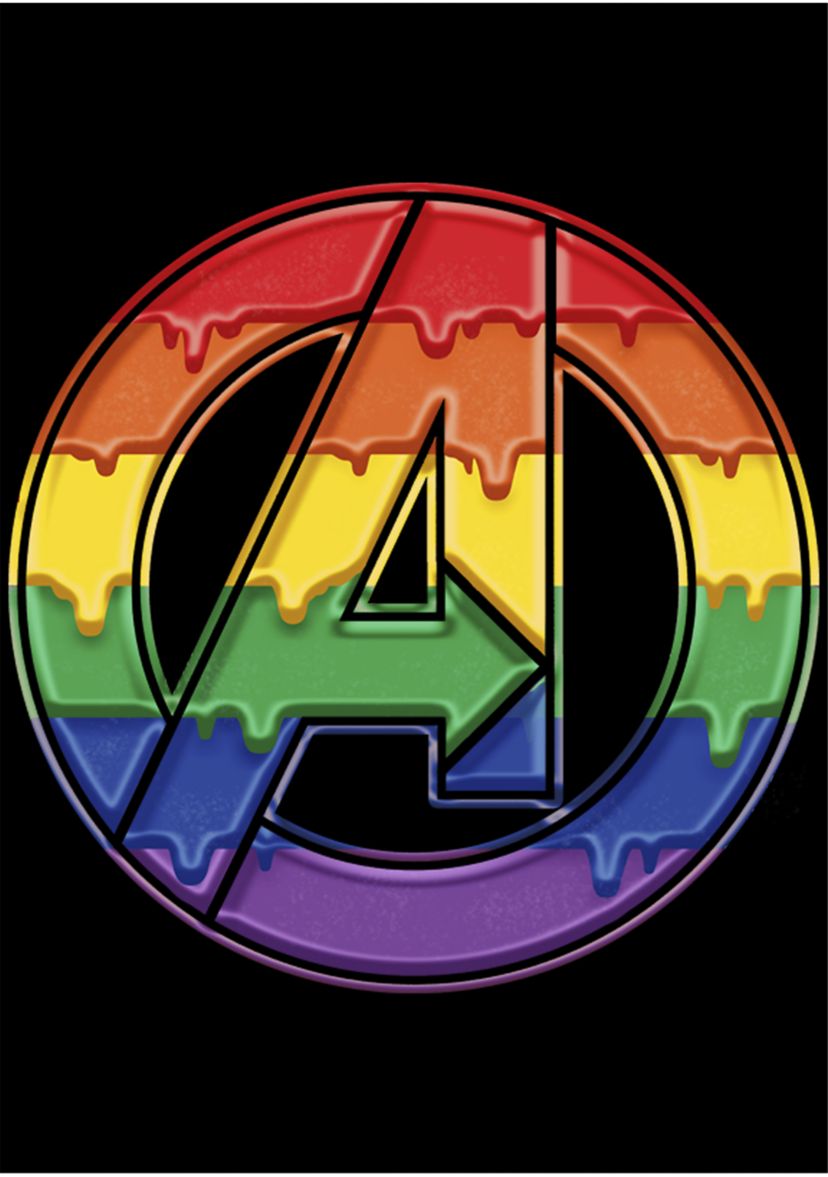 Avengers Dripping Rainbow Logo T-Shirt