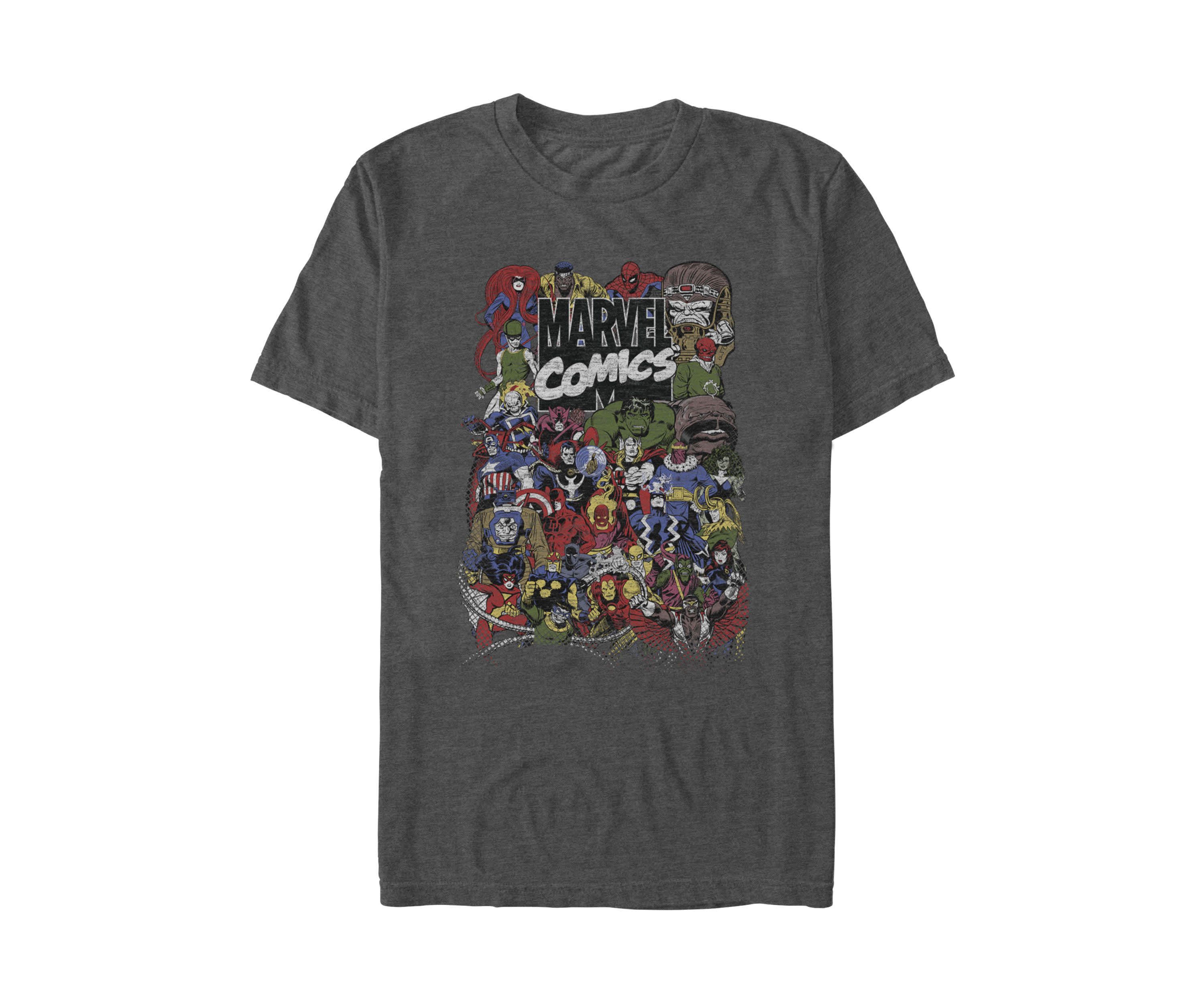 Distressed Comic Crew Graphic T-Shirt