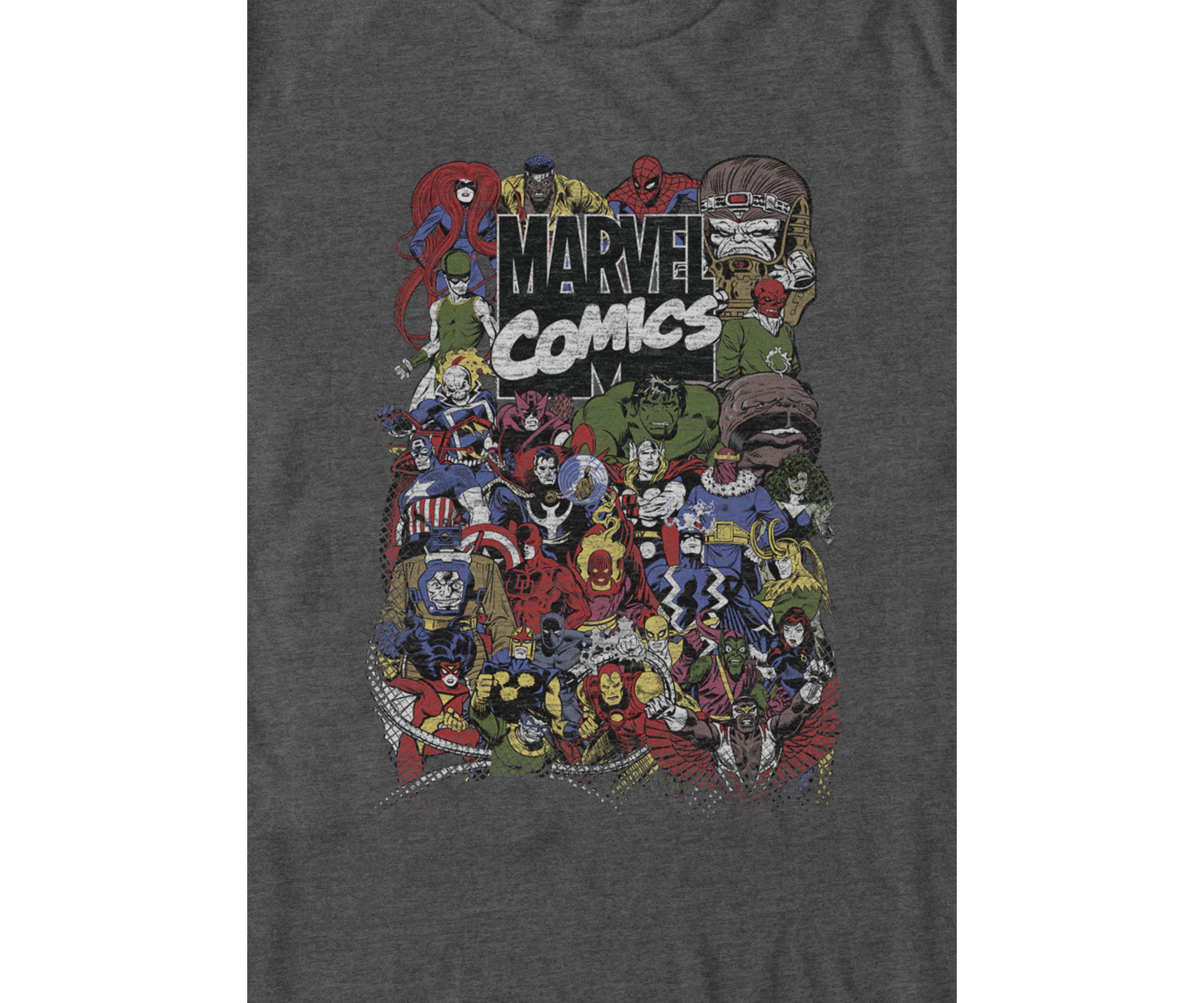 Distressed Comic Crew Graphic T-Shirt