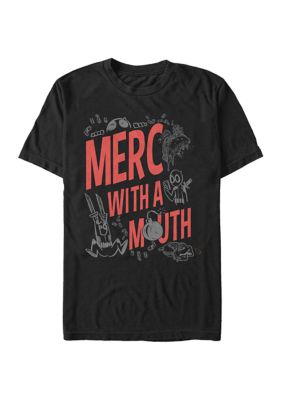 Deadpool Men's Sketchy Merc Graphic T-Shirt, Black, Medium -  0195273611777