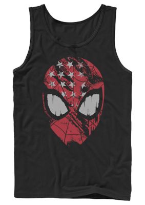 Marvel Men's American Flag Spidey Graphic T-Shirt, Black, S Regular