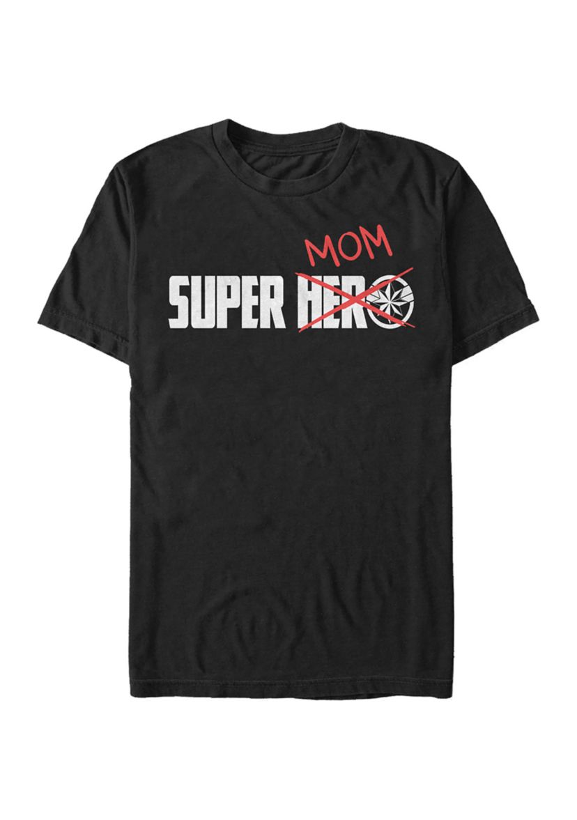 Seasonal Super Mom Doodle Graphic Short Sleeve T-Shirt