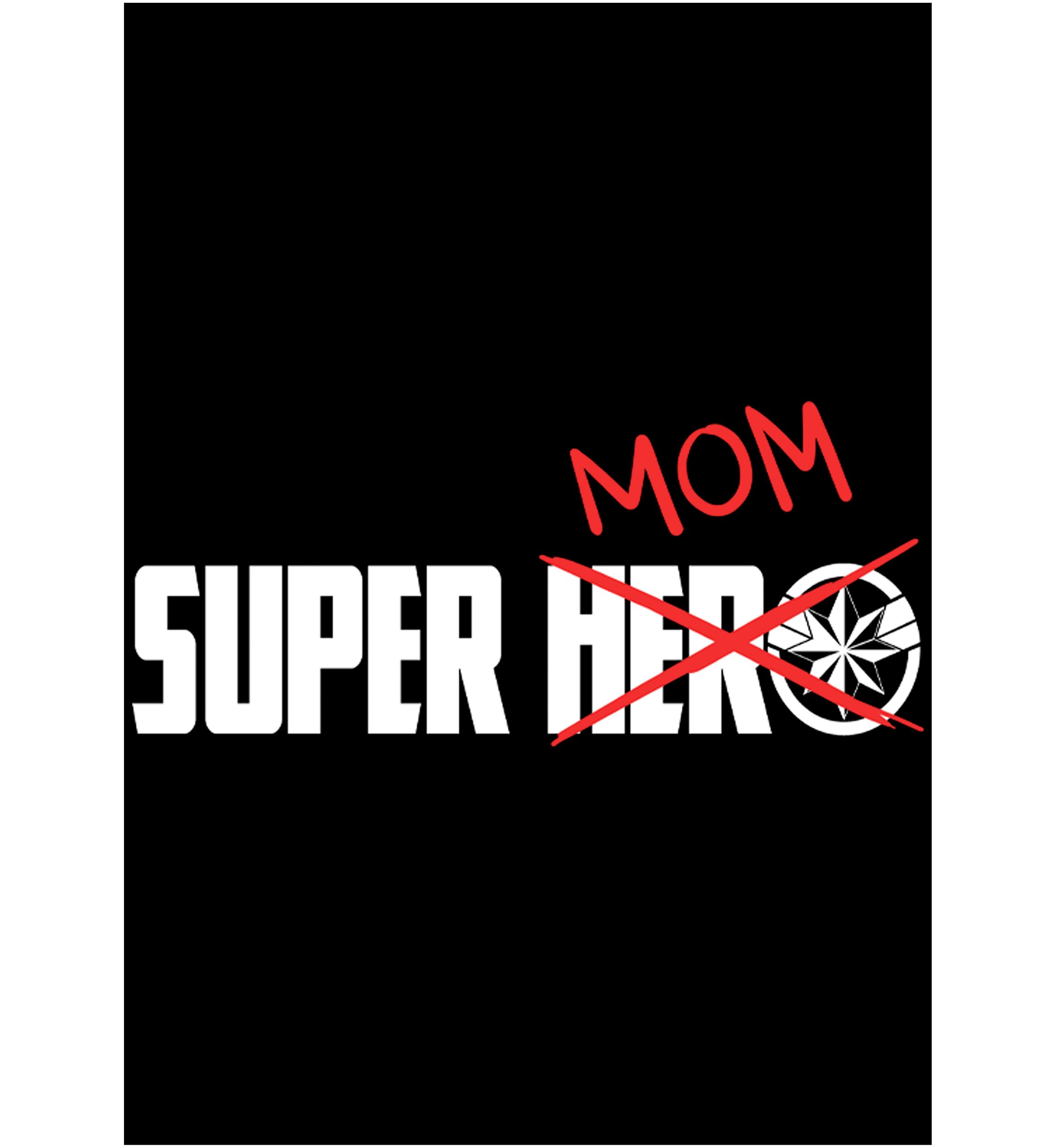 Seasonal Super Mom Doodle Graphic Short Sleeve T-Shirt