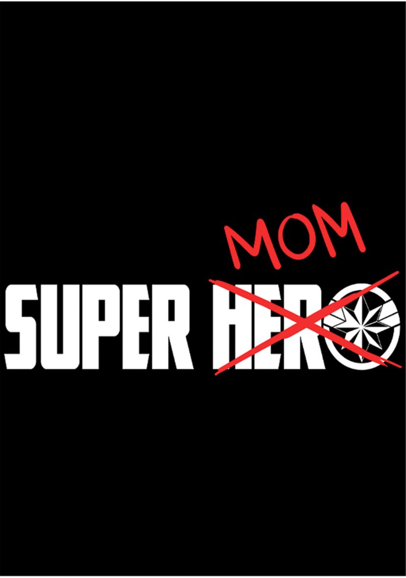 Seasonal Super Mom Doodle Graphic Short Sleeve T-Shirt