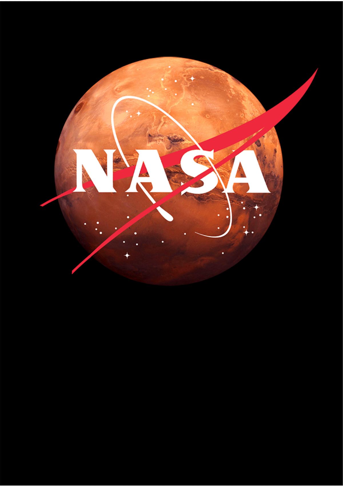 Big & Tall NASA Mars Logo Graphic Short Sleeve T-Shirt