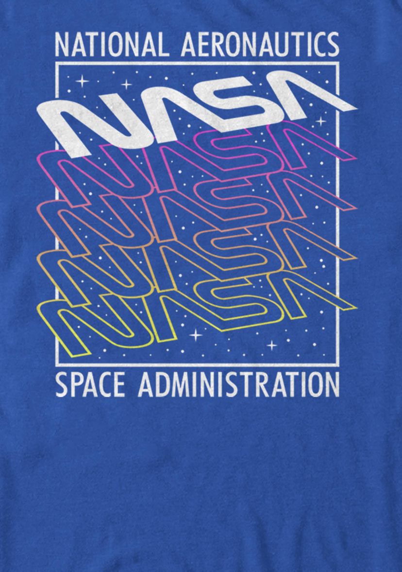 Neon Colors Space Administration Short-Sleeve T-Shirt