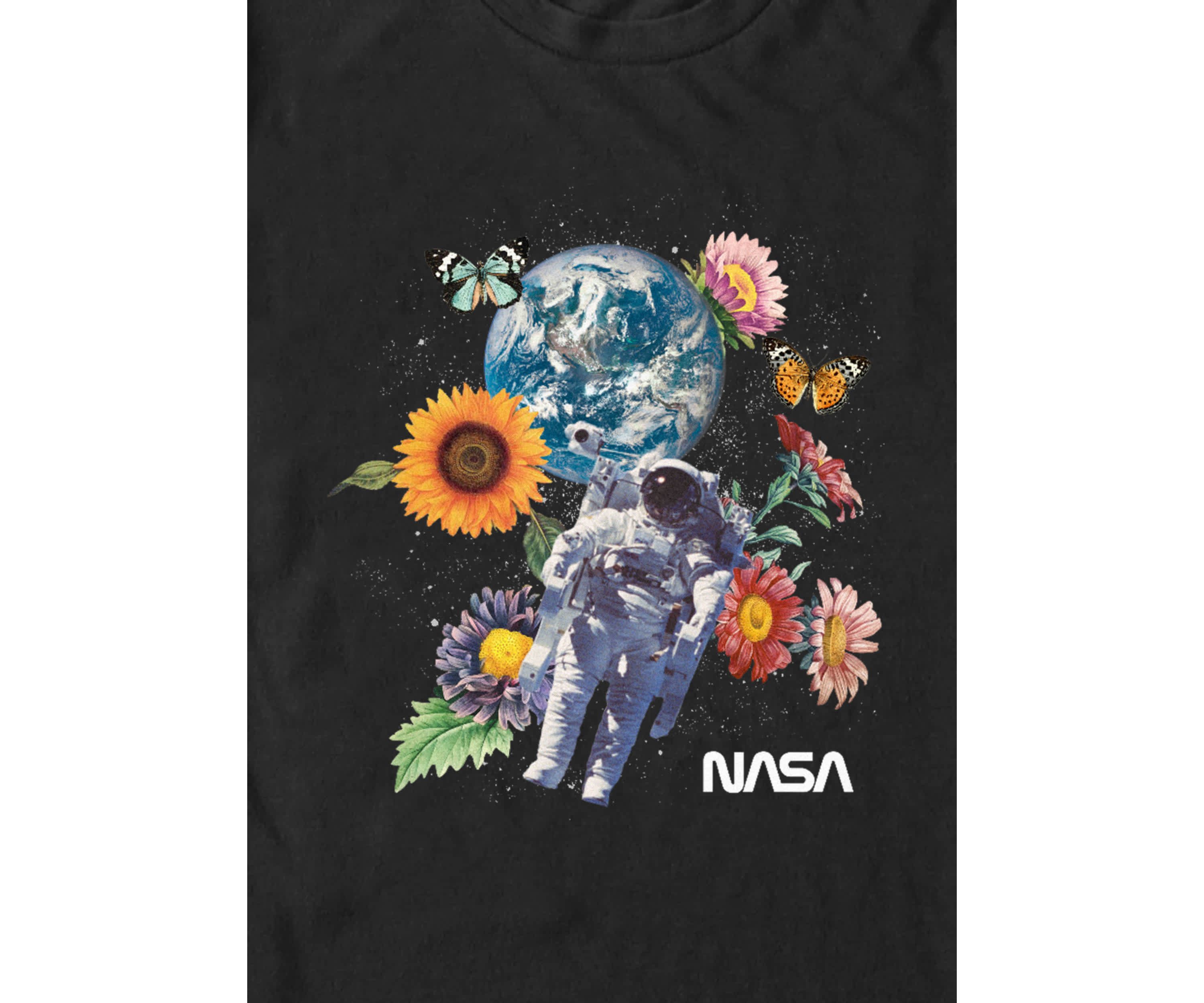 Space Floral Graphic T-Shirt
