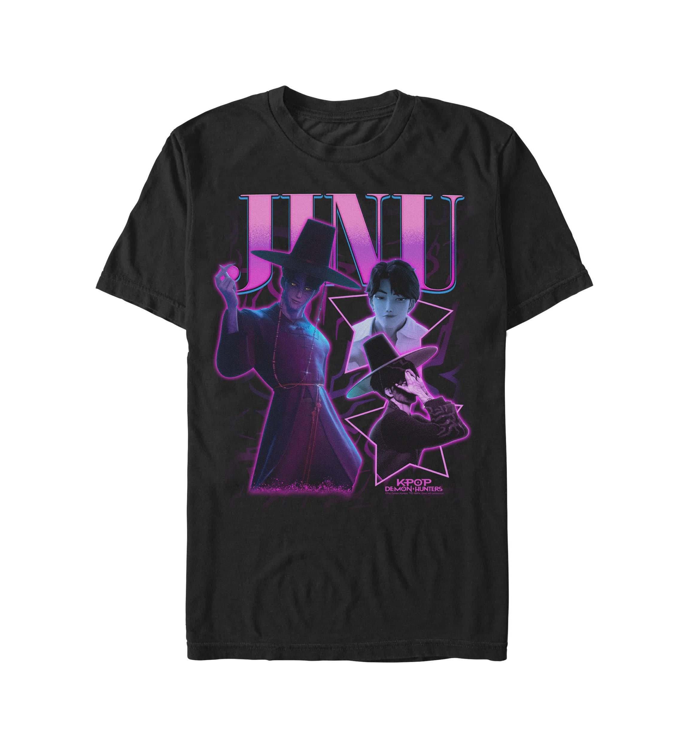 jinu dress shirt Saja Boys Jinu Pink Button-Down Cosplay Shirt