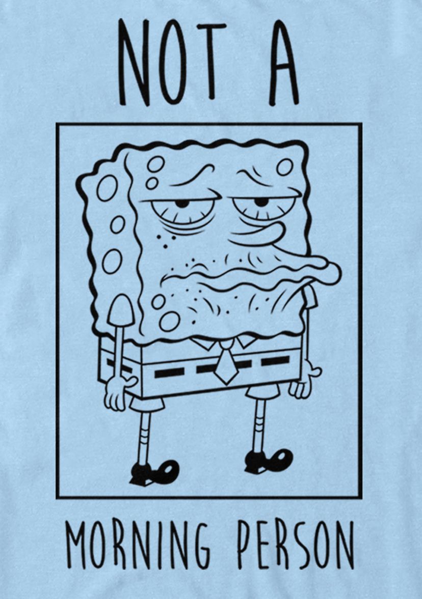 Spongebob Squarepants Not A Morning Person Short Sleeve T-Shirt 