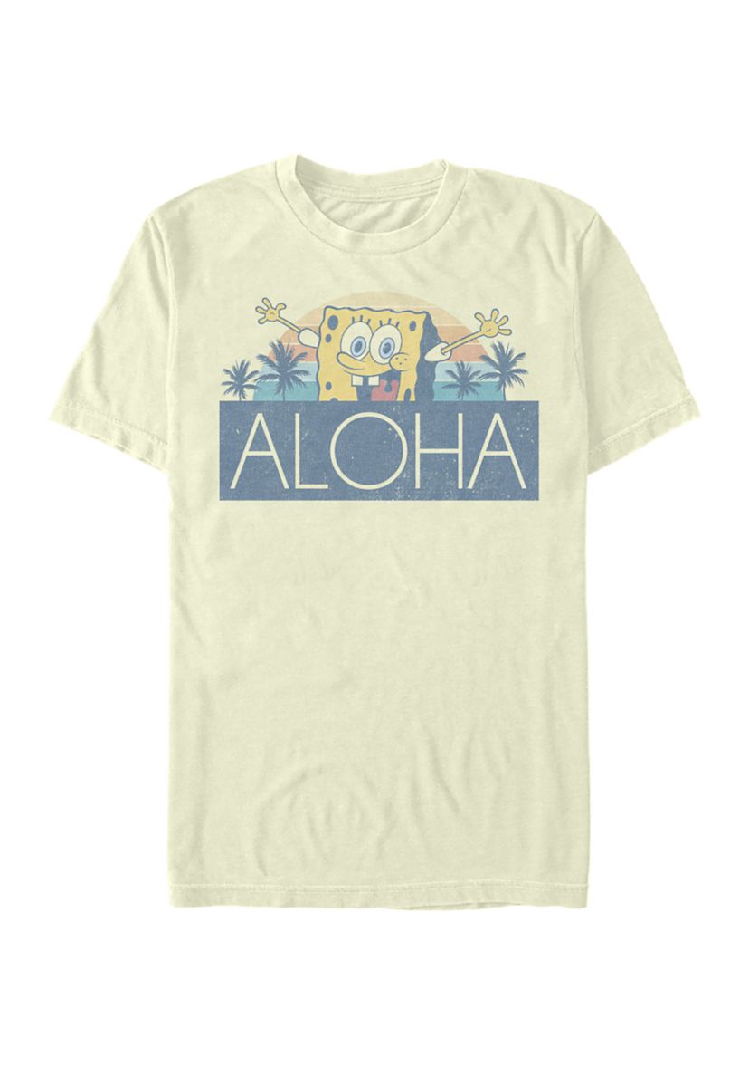 Spongebob Squarepants Aloha Short Sleeve T-Shirt 