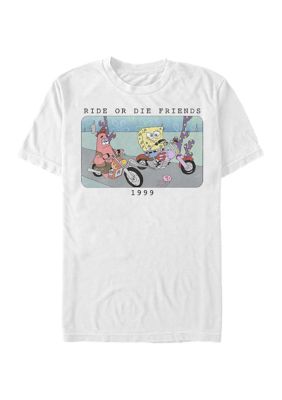 Nickelodeon Men's Spongebob Squarepants Moto Bob Pat Short Sleeve T-Shirt