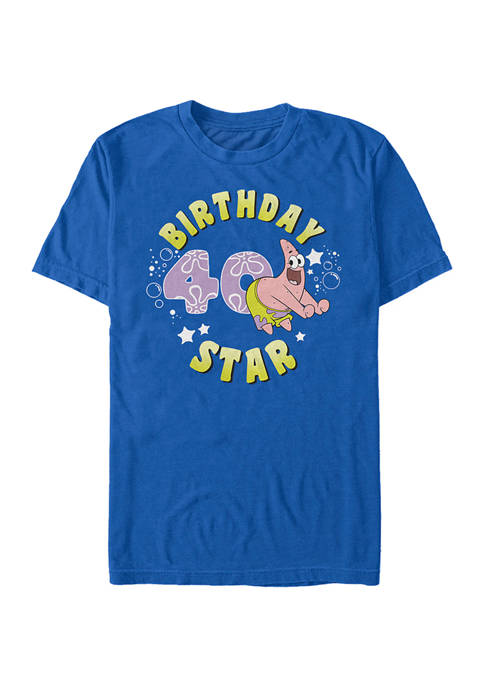 Nickelodeon™ Patrick Birthday Forty Graphic Short Sleeve T-Shirt