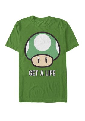 Nintendo Men's Super Mario Get A Life Shroom Short-Sleeve T-Shirt, Small
