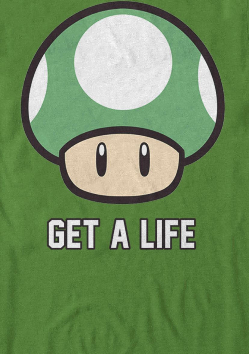 Super Mario Get A Life Shroom Short-Sleeve T-Shirt