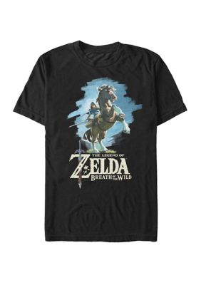 Nintendo Men's Big & Tall Zelda Breath of The Wild Link Short Sleeve Graphic T-Shirt, Black, 3XL