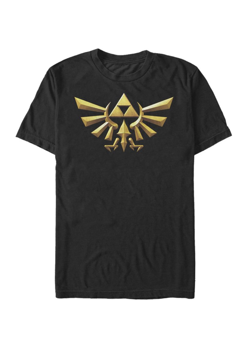 The Legend of Zelda Hyrule Crest Iconic Golden Triforce Short-Sleeve T- Shirt