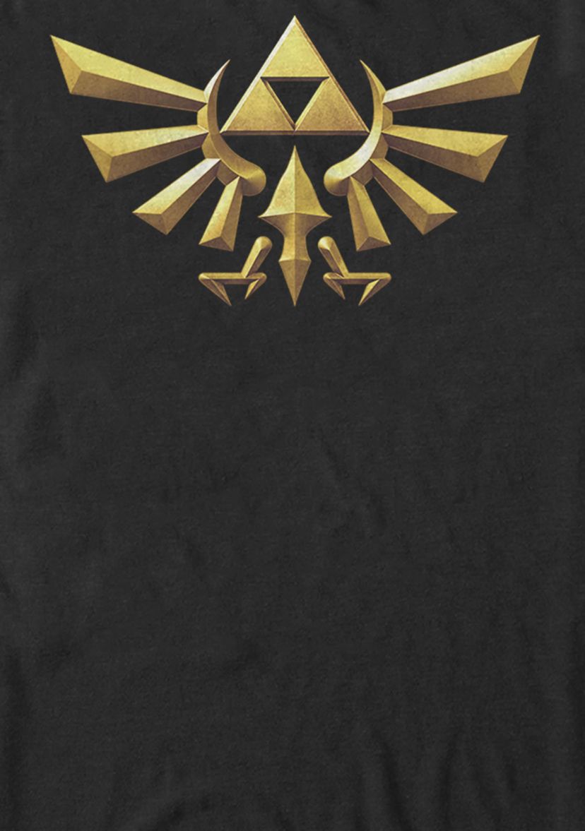The Legend of Zelda Hyrule Crest Iconic Golden Triforce Short-Sleeve T- Shirt