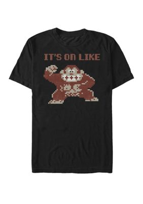 Nintendo Men's Donkey Kong Classic Its On Short-Sleeve T-Shirt, Black, Large