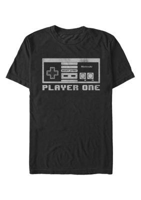 Nintendo Men's NES Controller Player One 8Bit Short-Sleeve T-Shirt, Black, 2XL -  0194231965471