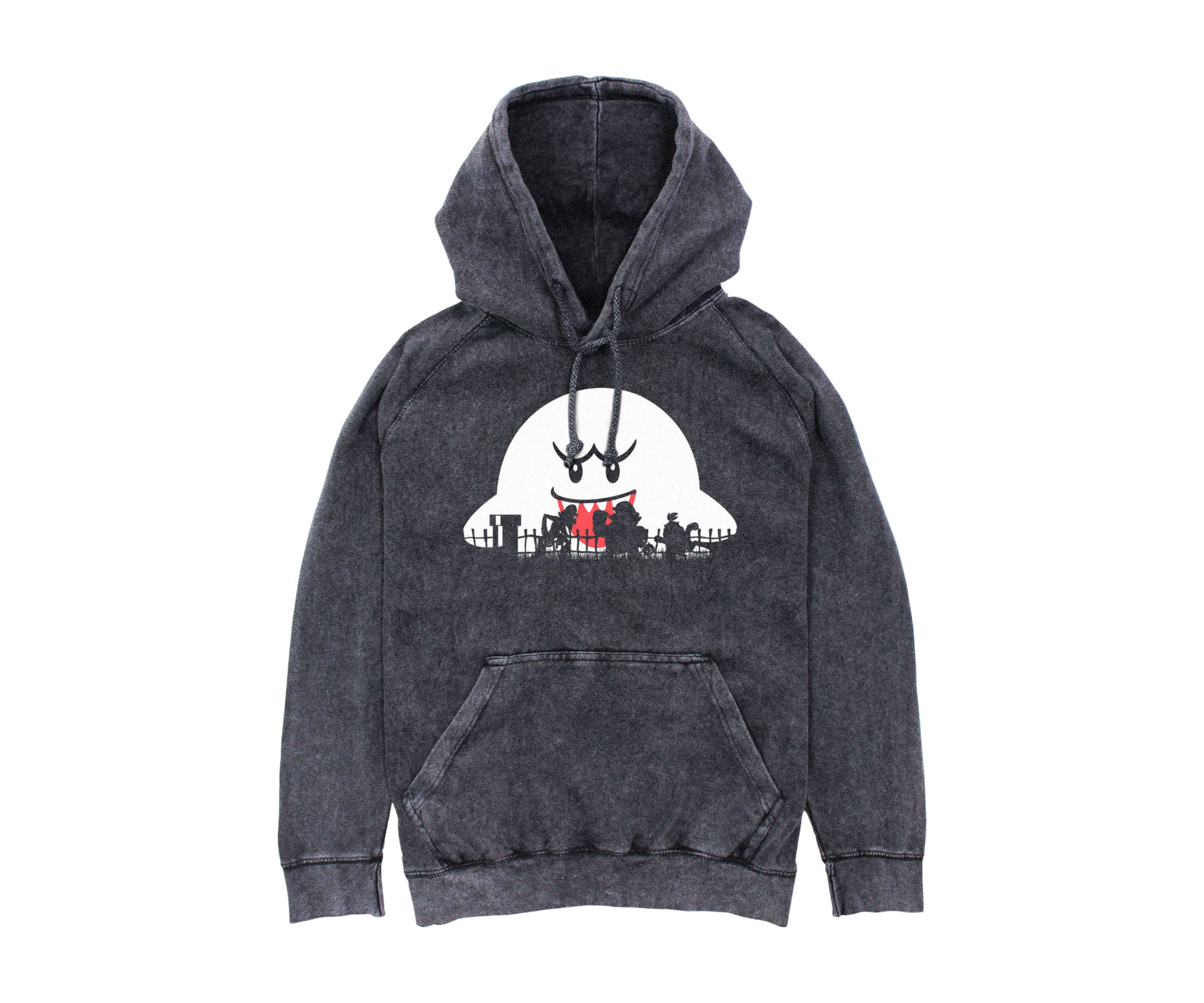 Mario Halloween Silhouttes Graphic Fleece Hoodie