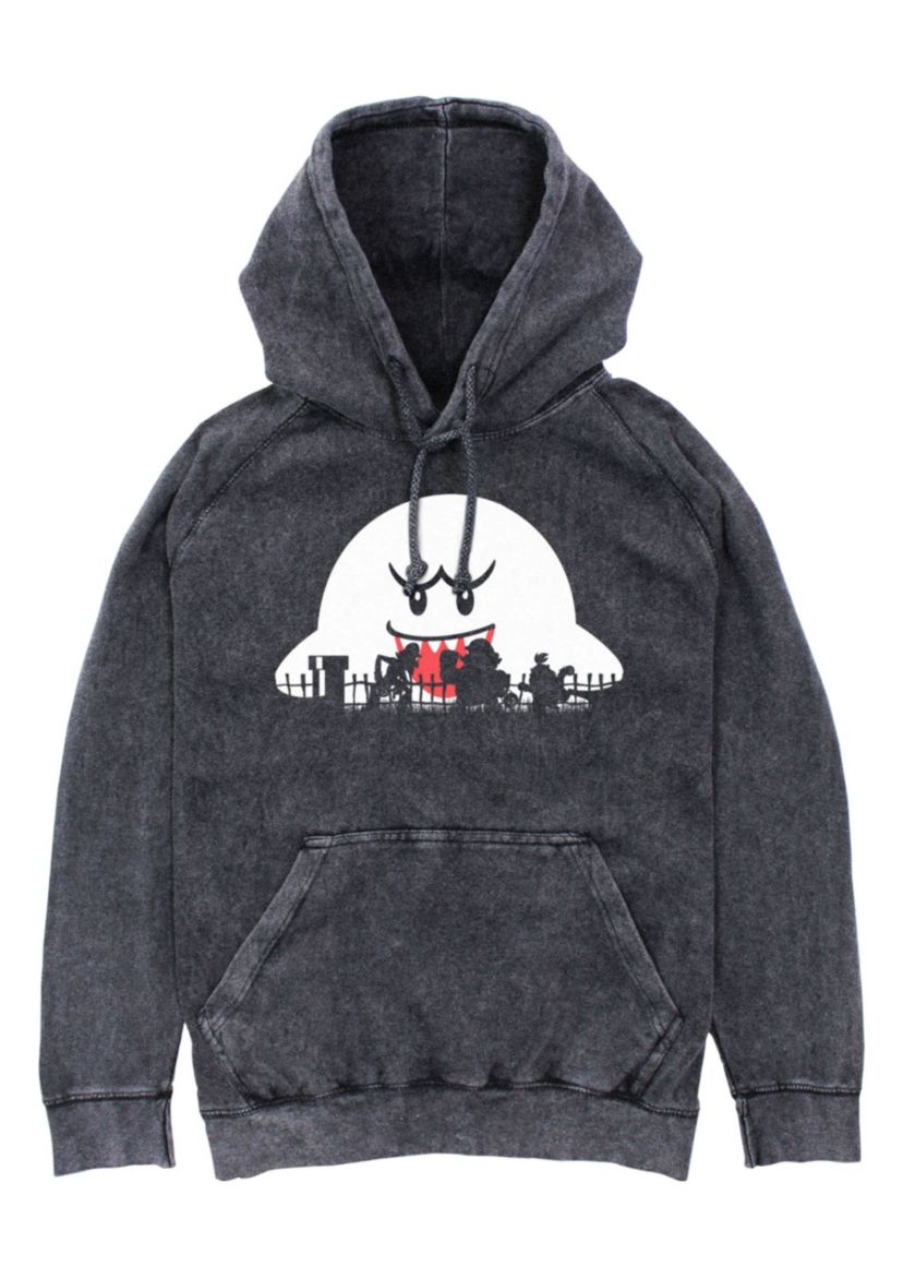 Mario Halloween Silhouttes Graphic Fleece Hoodie