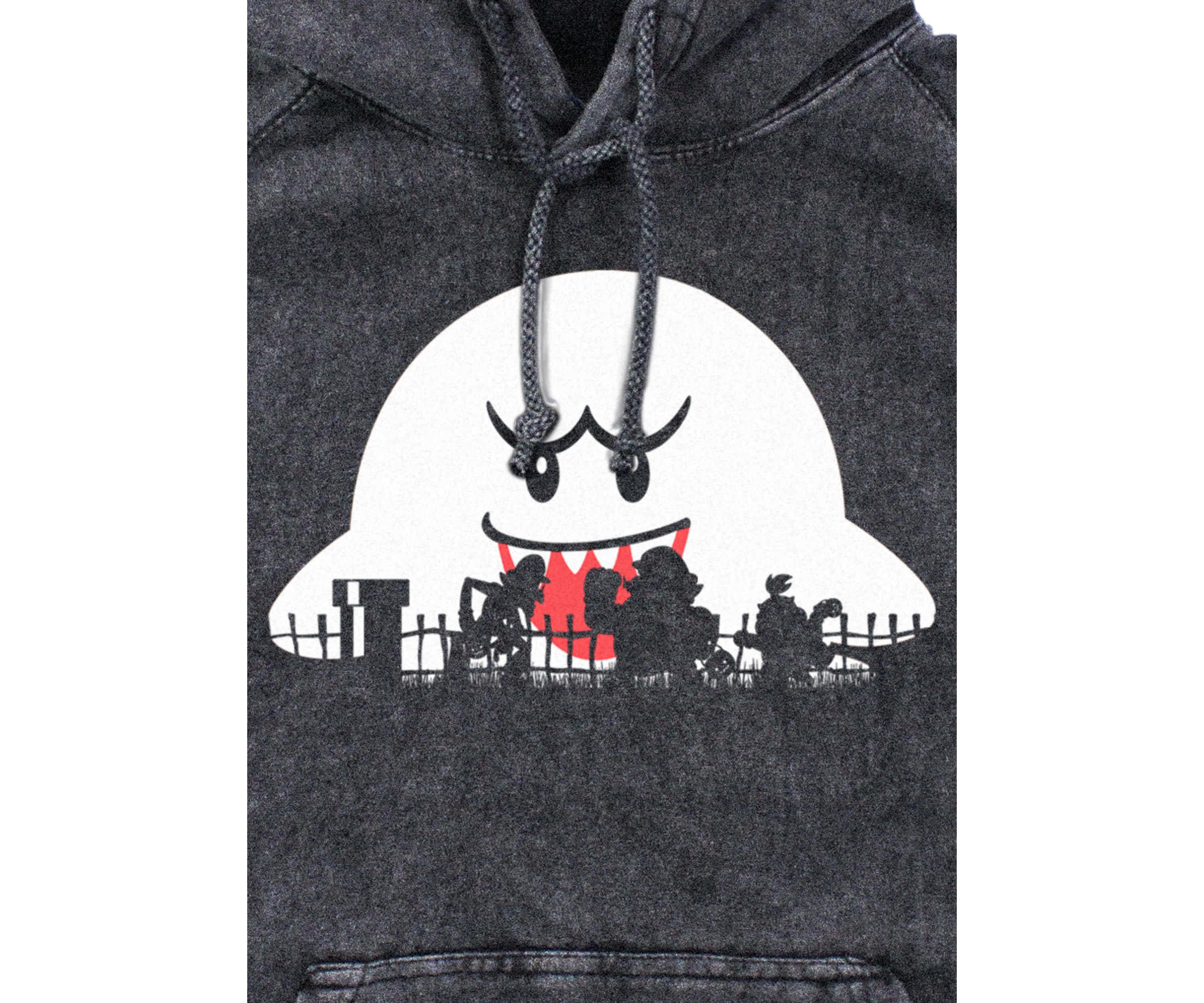 Mario Halloween Silhouttes Graphic Fleece Hoodie