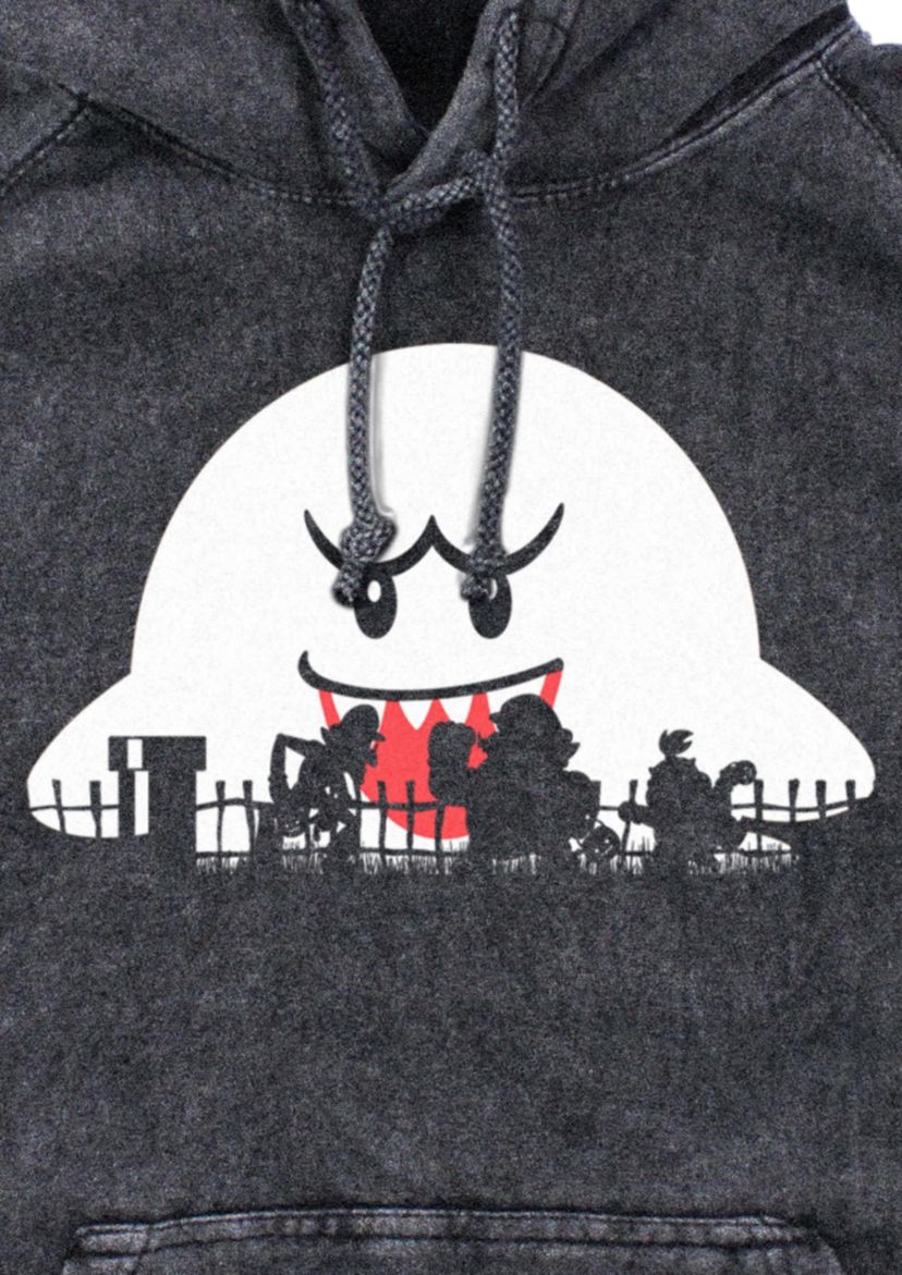 Mario Halloween Silhouttes Graphic Fleece Hoodie