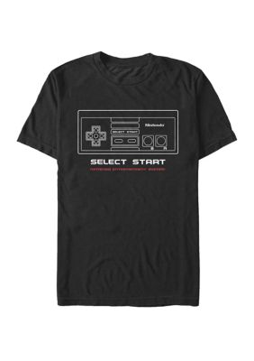 Nintendo Men's Big & Tall NES Controller Line Art Short Sleeve Graphic T-Shirt, Black, 3X-Large -  0194544906345