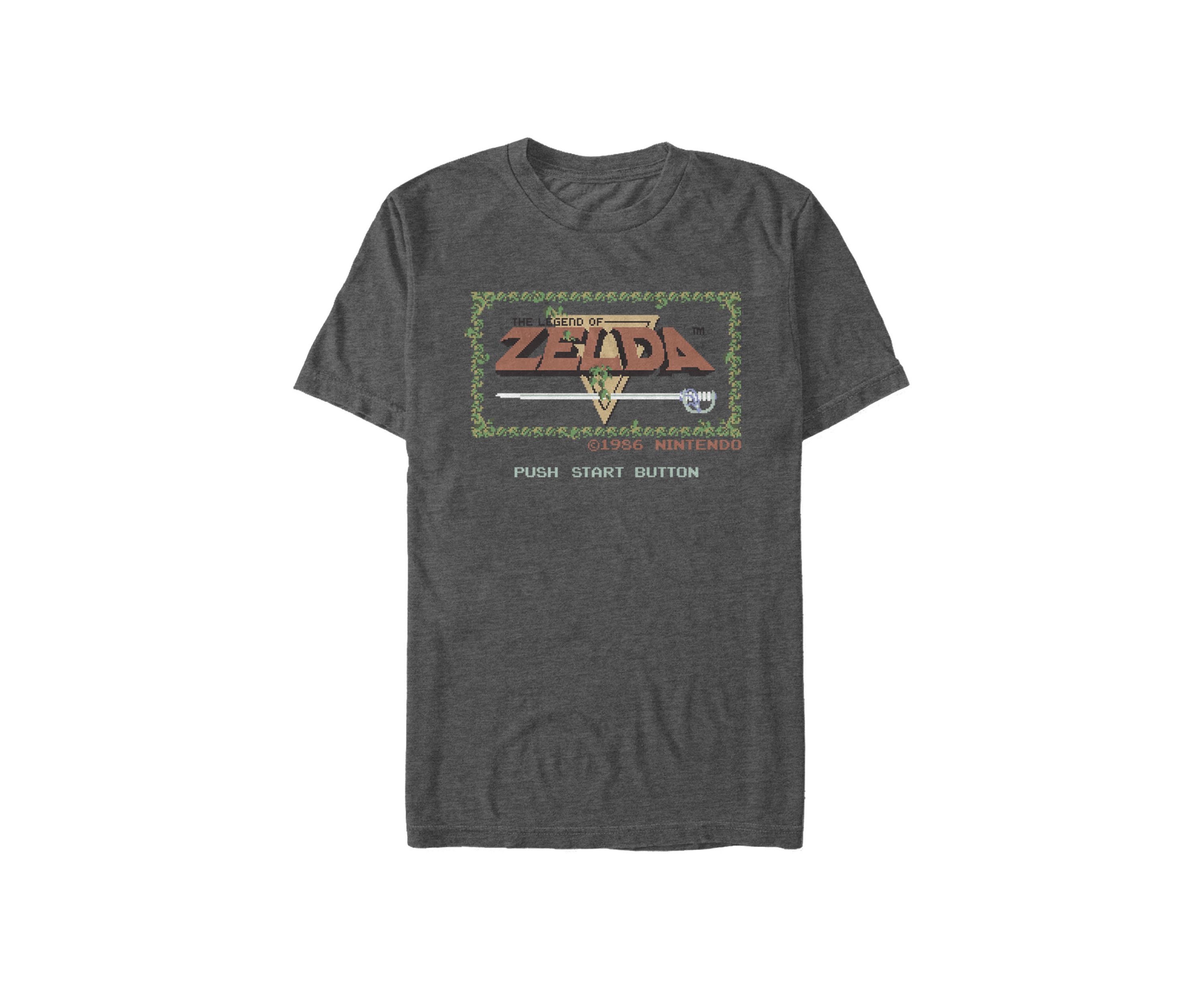 The Legend of Zelda Classic NES Title Screen Short Sleeve Graphic T-Shirt