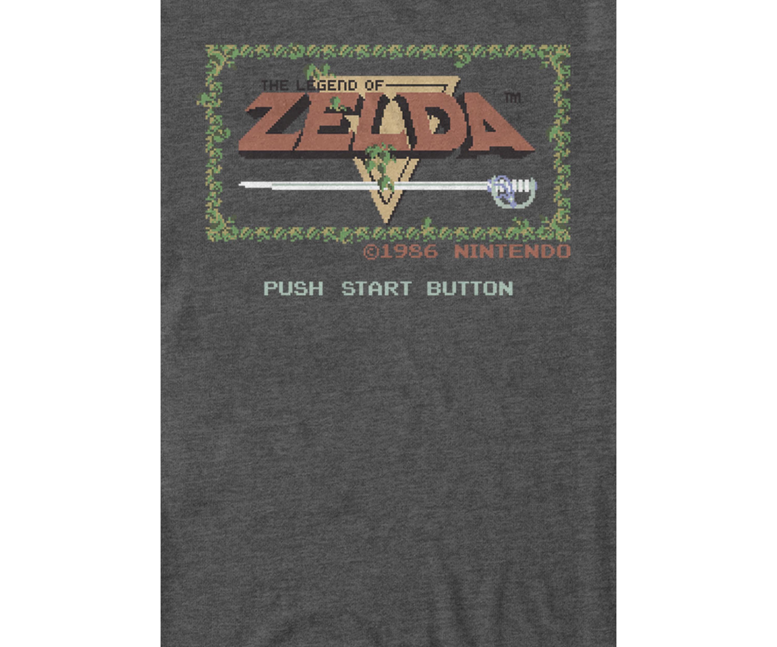 The Legend of Zelda Classic NES Title Screen Short Sleeve Graphic T-Shirt
