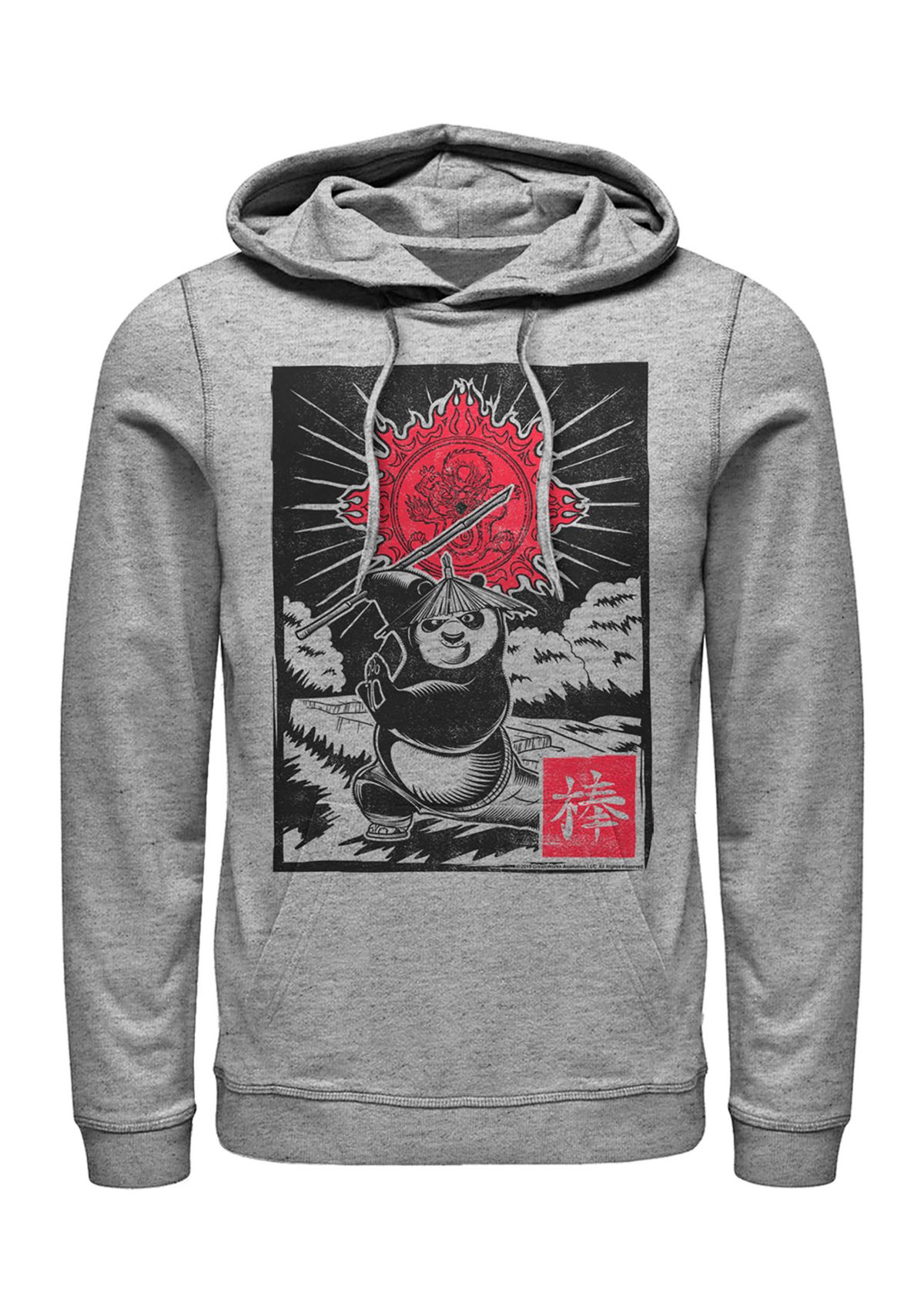 Panda Woodcut Graphic Hoodie