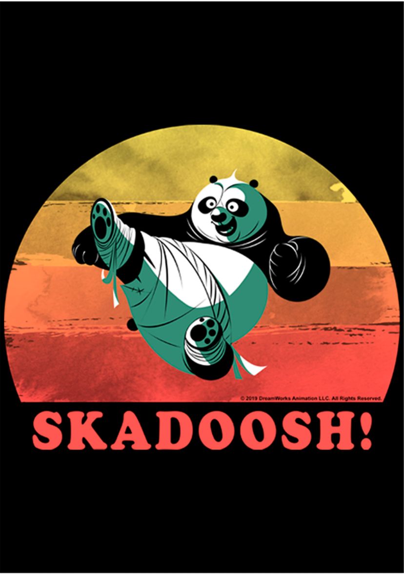 Vintage Sunset Panda Graphic T-Shirt