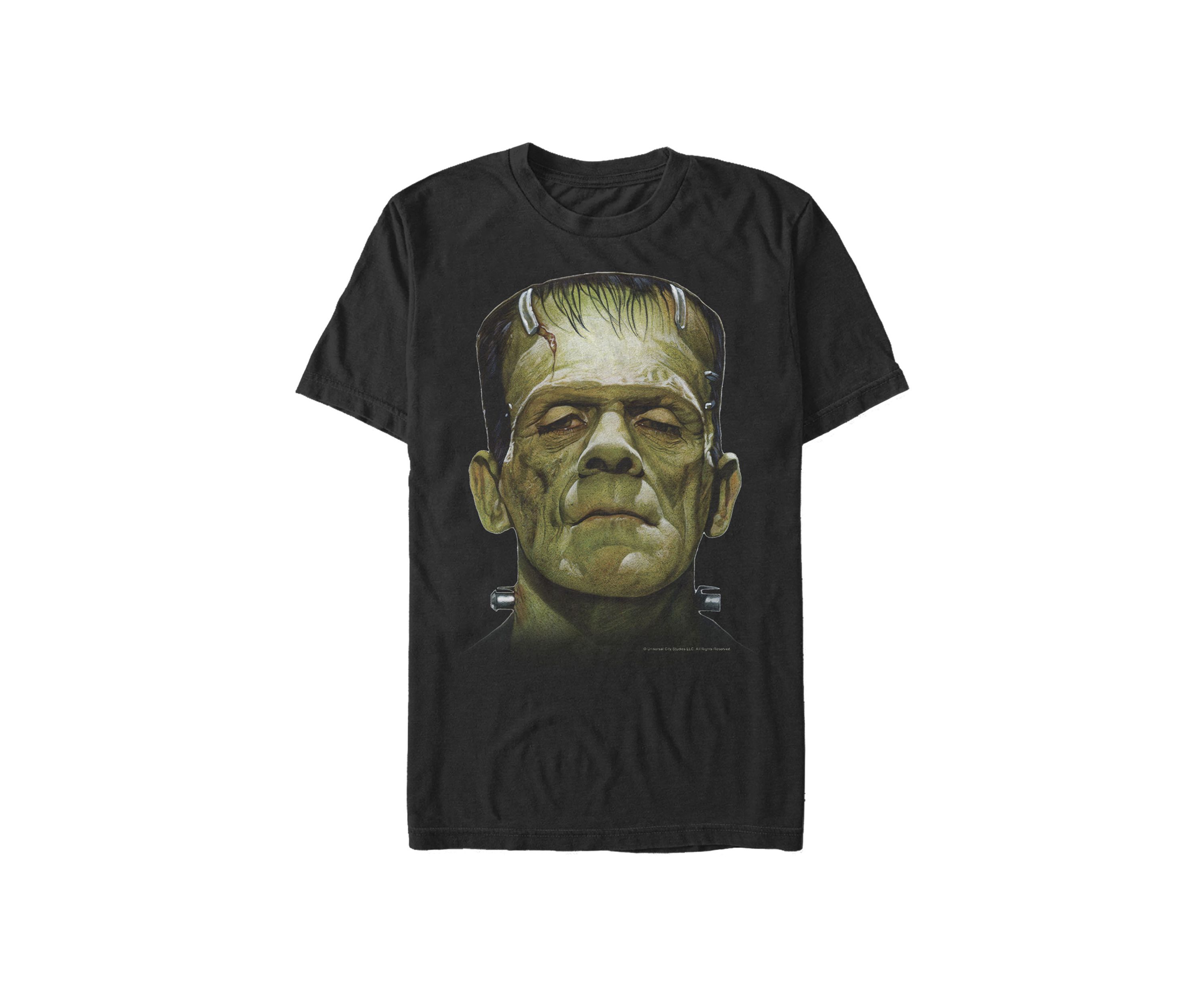 Big & Tall Frankenstein Big Face Short Sleeve Graphic T-Shirt