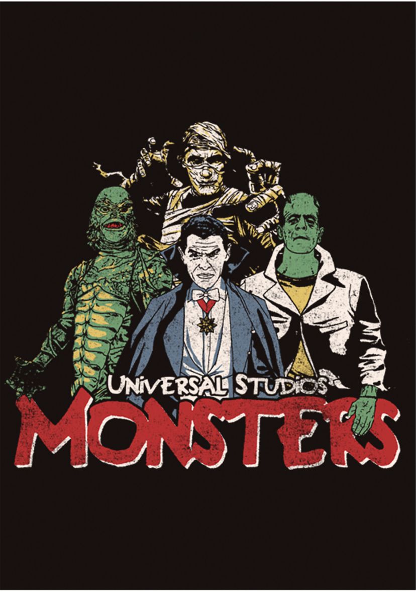 Vintage Monsters Graphic T-Shirt