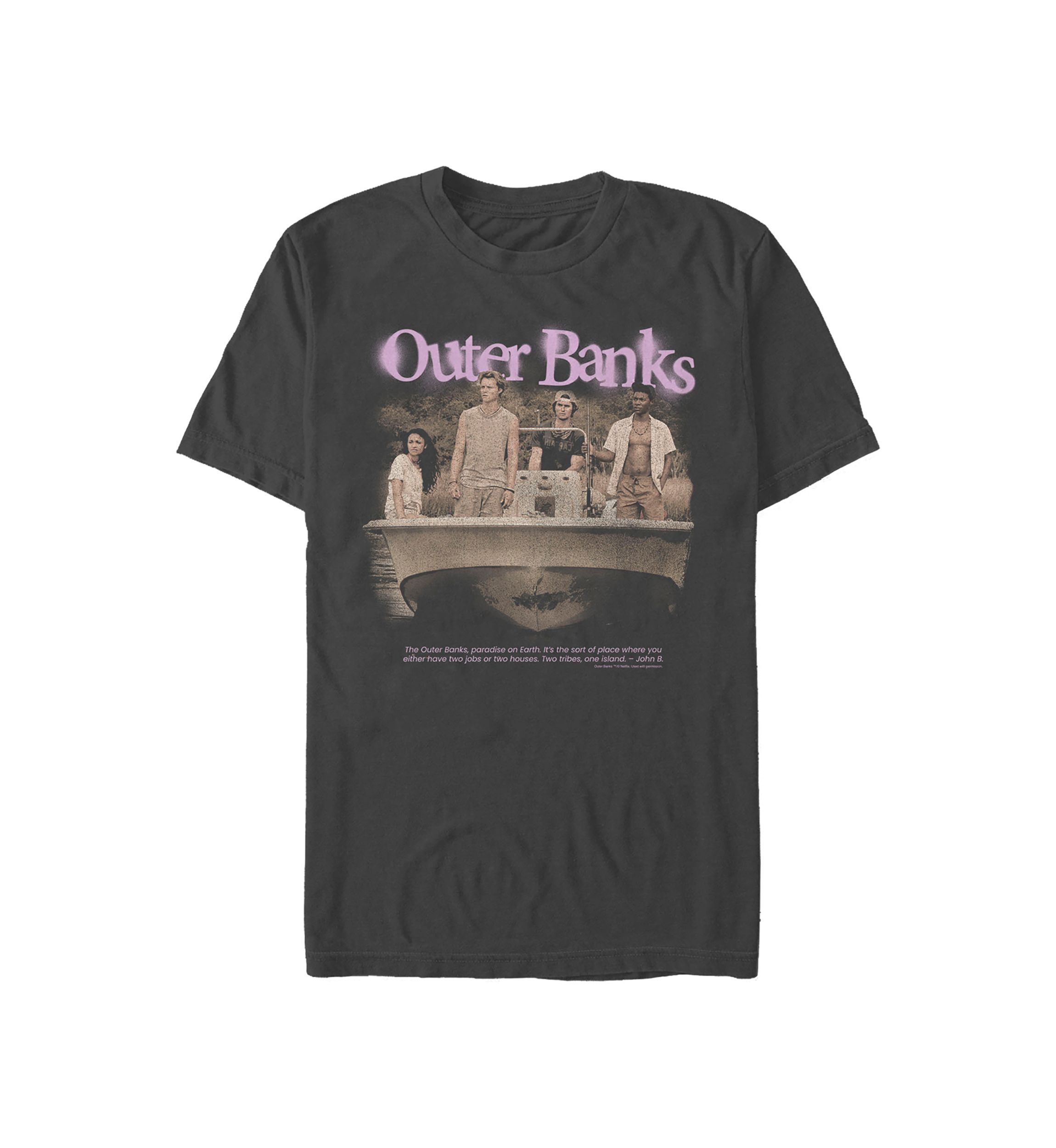 Juniors OBX Spraypaint Graphic T-Shirt