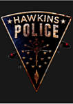 Hawkins Police Rats Long Sleeve Crew Neck Graphic T-Shirt