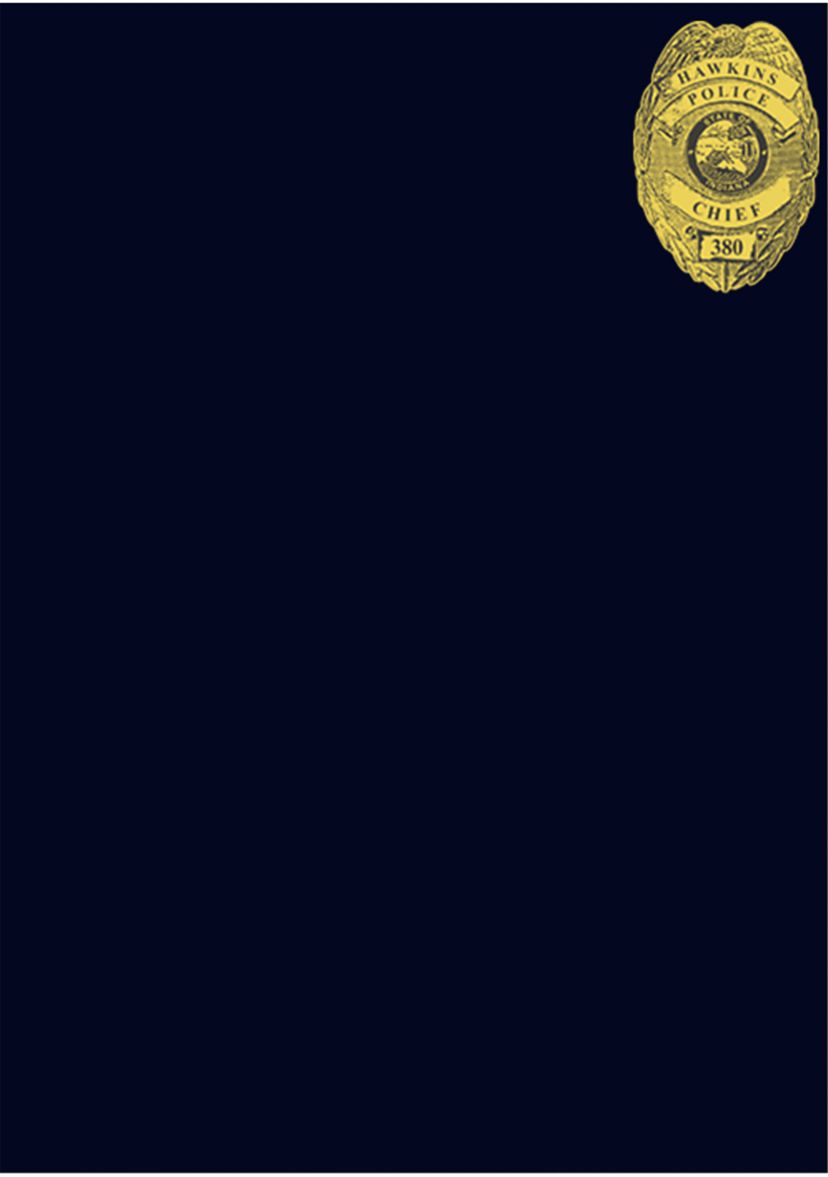 Hawkins Police Badge Short Sleeve Graphic T-Shirt