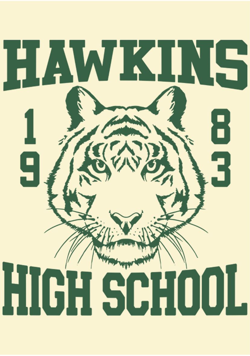  Hawkins High Tiger 1983 Short Sleeve Graphic T-Shirt
