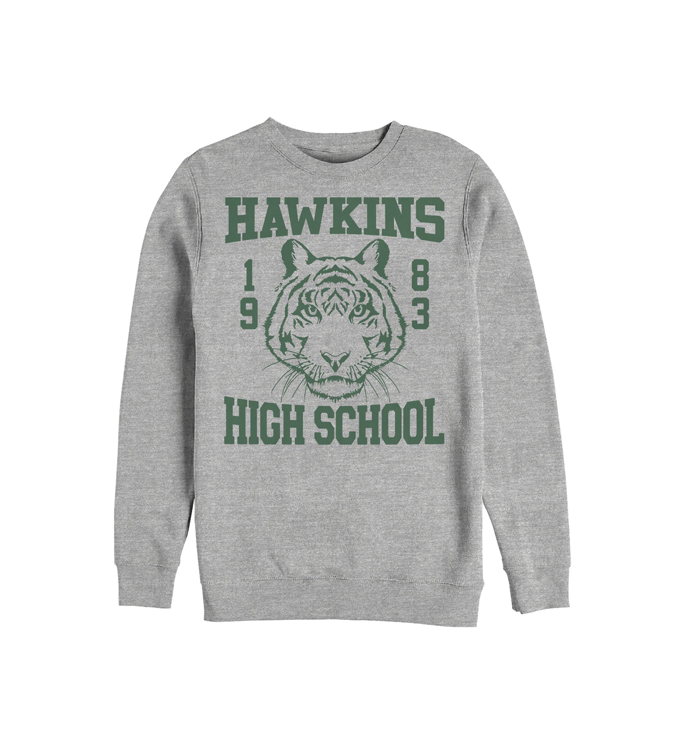 Hawkins High Tiger 1983 Crew Graphic Fleece Sweatshirt