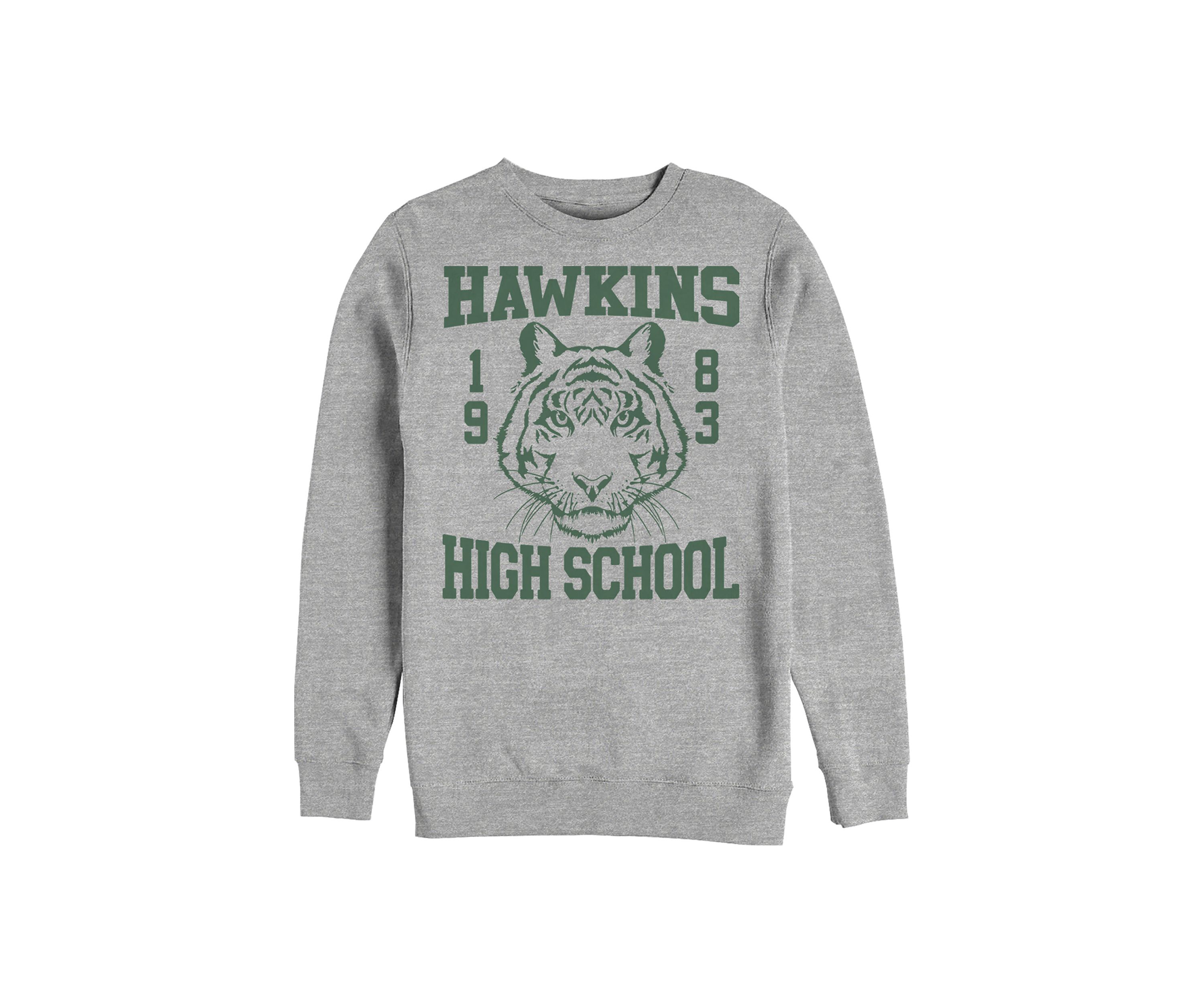 Hawkins High Tiger 1983 Crew Graphic Fleece Sweatshirt