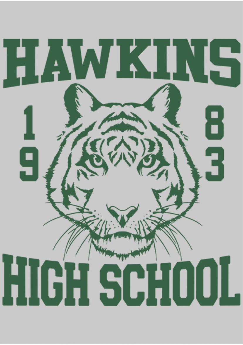 Hawkins High Tiger 1983 Crew Graphic Fleece Sweatshirt