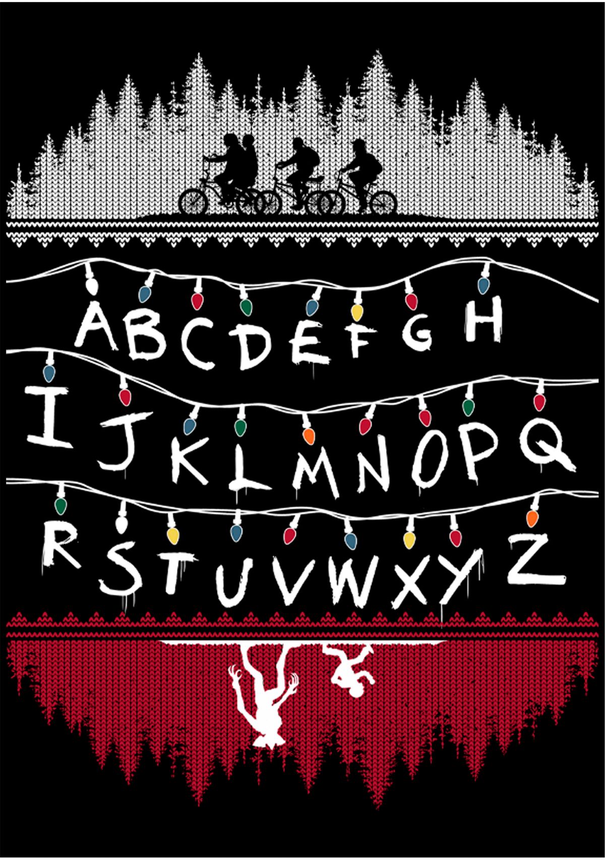  Alphabet Lights Short Sleeve Graphic T-Shirt