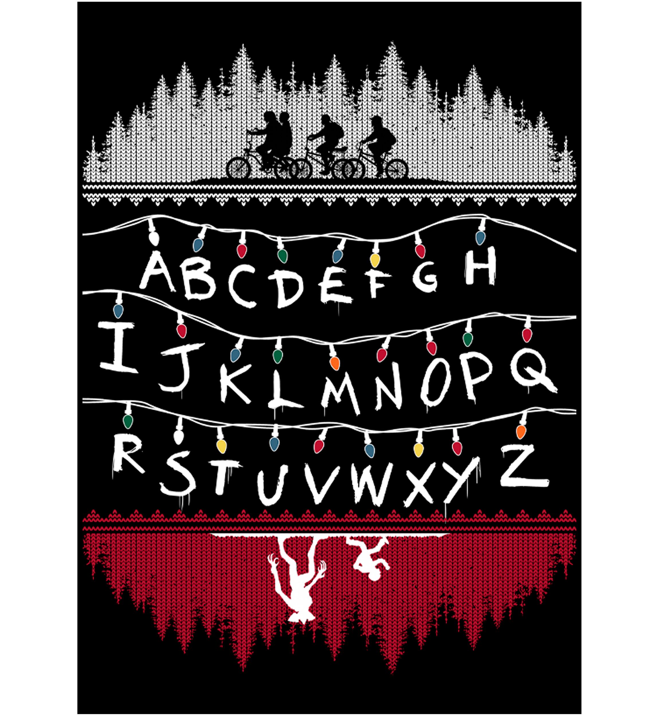  Alphabet Lights Short Sleeve Graphic T-Shirt