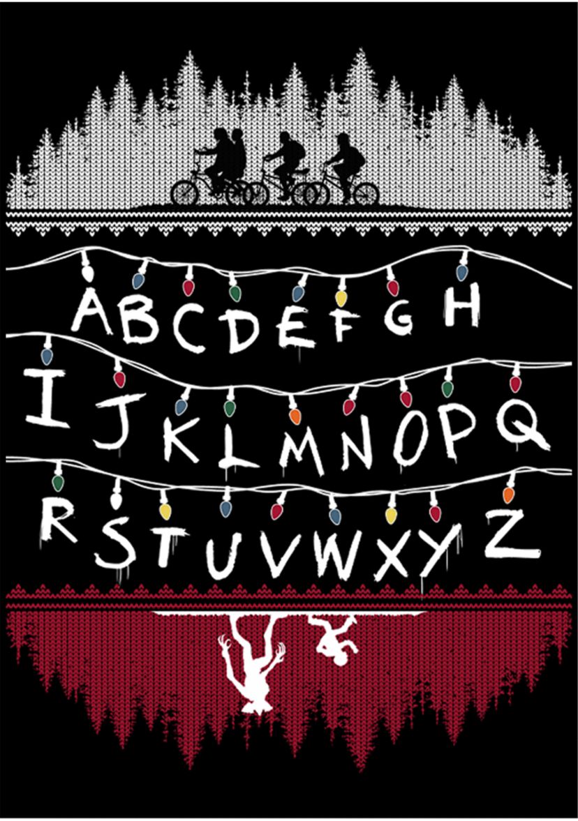 Alphabet Lights Fleece Graphic Hoodie