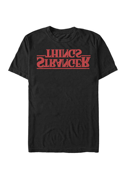 Stranger Upside Down Logo Short Sleeve Graphic T-Shirt